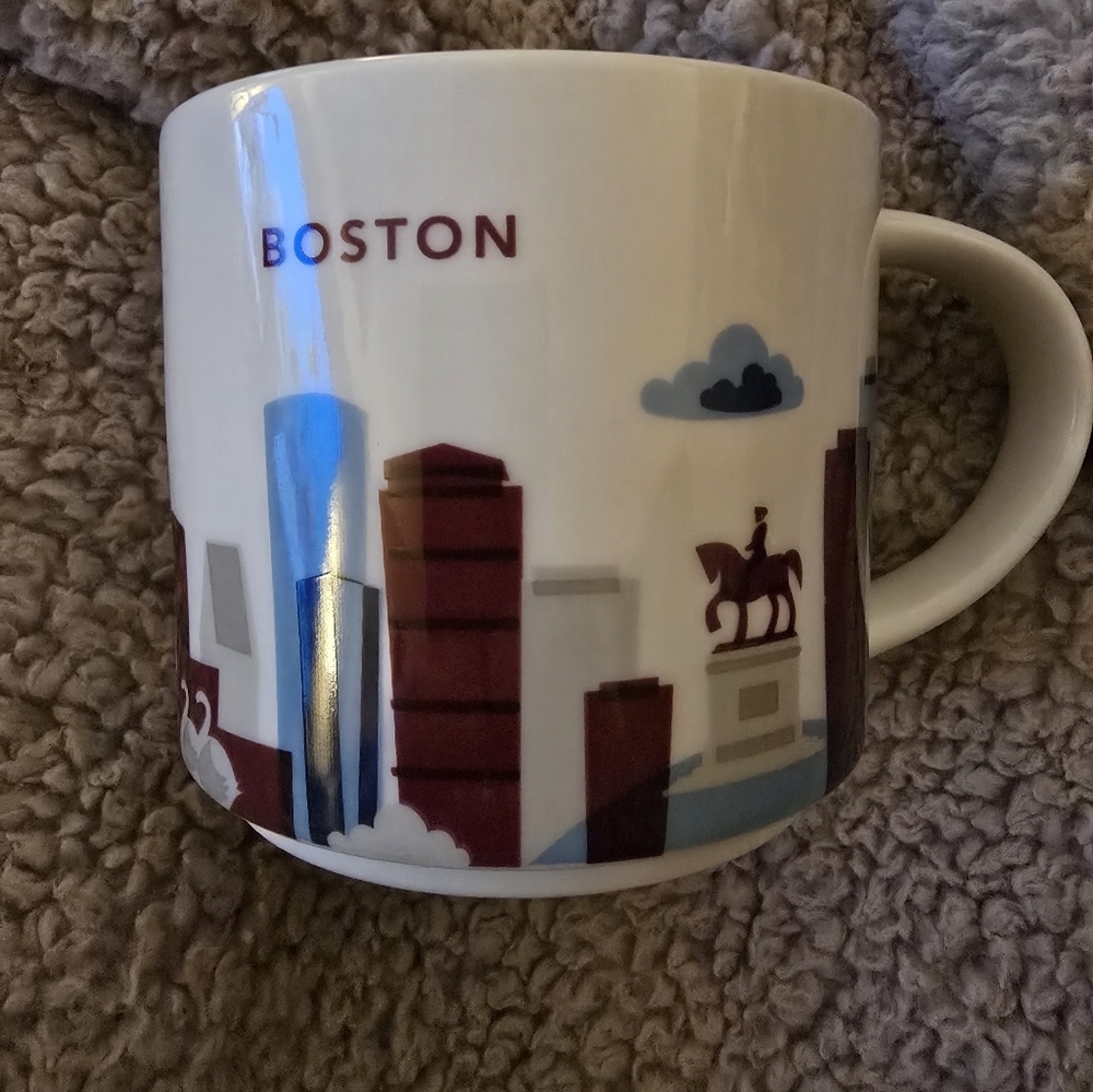 Starbucks Boston Cityscape Mug - Red and Blue 2015